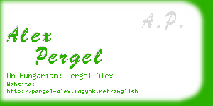 alex pergel business card